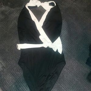 Black & White One Piece bathing suit